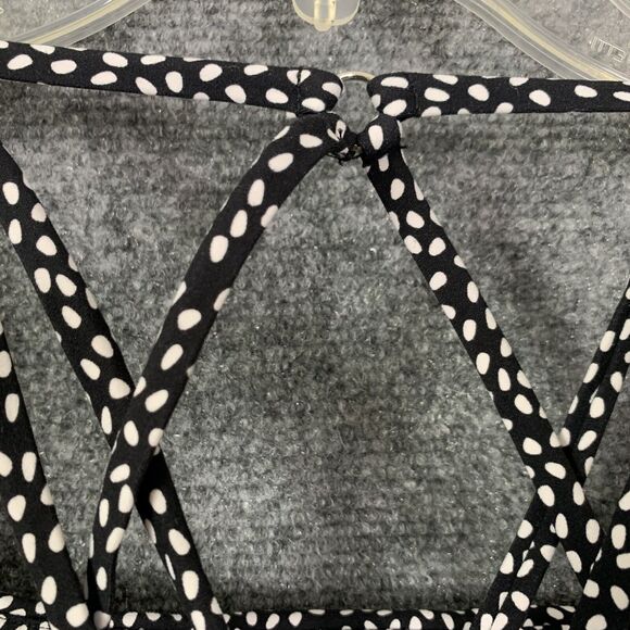 Buffbunny Sports Bra Size XS Strappy Back B&W Removable Pads Nylon Spandex - Picture 7 of 9